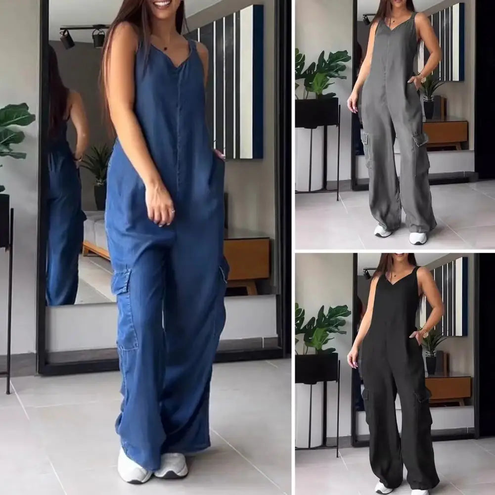 AYA | Casual jumpsuit met hoge taille