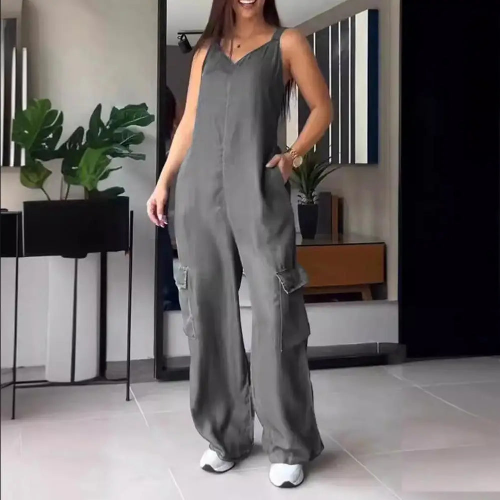 AYA | Casual jumpsuit met hoge taille