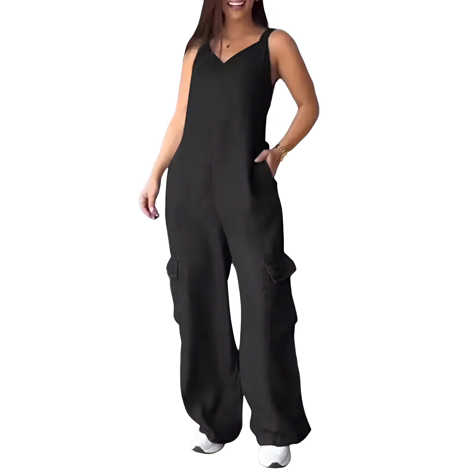 AYA | Casual jumpsuit met hoge taille