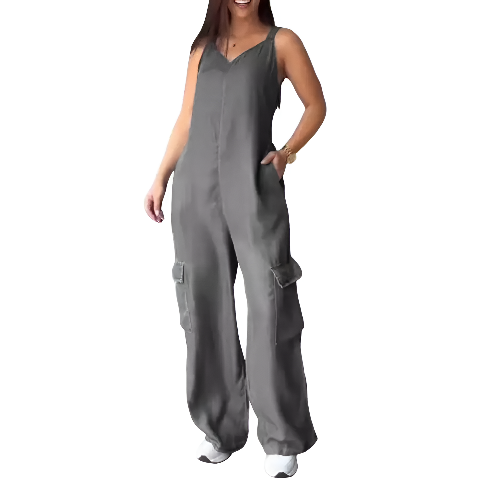 AYA | Casual jumpsuit met hoge taille